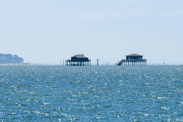 Canvas Print - cabanes tchanquées d'arcachon