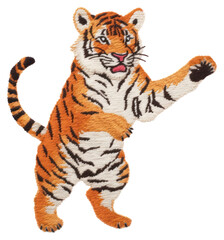 Wall Mural - PNG Cute tiger dancing wildlife animal mammal.