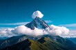 © Sanchai - Cloud cinematic swirling motion is depicted in a time-lapse sequence of clouds swirling around a mountain peak, creating a dramatic and epic scene