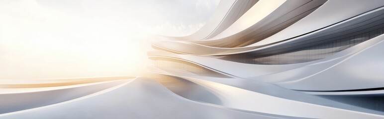 Poster - Abstract architecture background featuring a conceptual design in 3D rendering