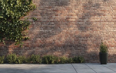 Poster - 3D rendering of a brick wall