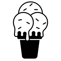 Sticker - ice cream icon
