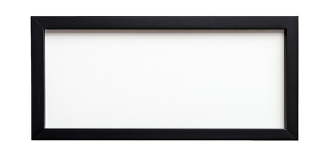 Sleek black frame with matte finish, isolated on white background