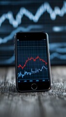 Poster - High-Definition Financial Crisis Alert on Smartphone Screen with Declining Stock Graphs and Urgent Red Alerts – Immediate News Update