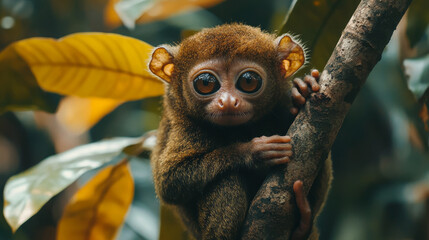 Tarsier monkey in natural environment 