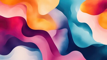 Poster - Website background design featuring abstract shapes and vibrant colors suitable for various digital applications and creative projects