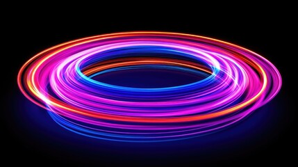 Aufkleber - vibrant laser light stripes create a circular oval art piece that expresses love in diverse ways ide