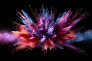 Wall Mural - colorful cosmic explosion of particles in space