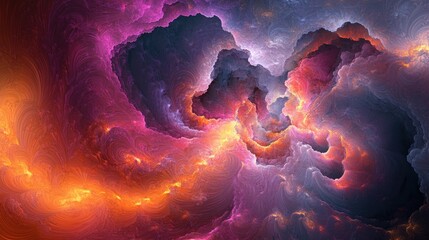 Poster - Fractal artwork created digitally for use in creative projects design and entertainment purposes