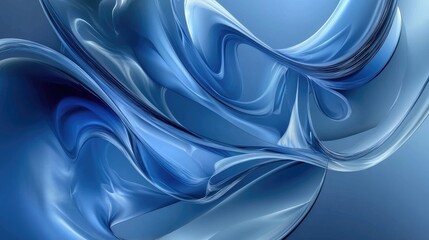 Poster - Elegant abstract background in cool blue tones