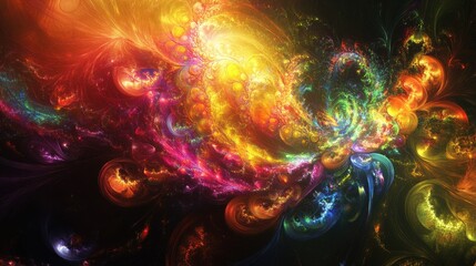 Poster - Fractal artwork created digitally for use in creative projects design and entertainment purposes