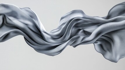 Poster - Flowing fabric against a neutral backdrop The image is isolated 3D visualization