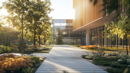 Poster - Modern architectural design represented through a 3D illustration