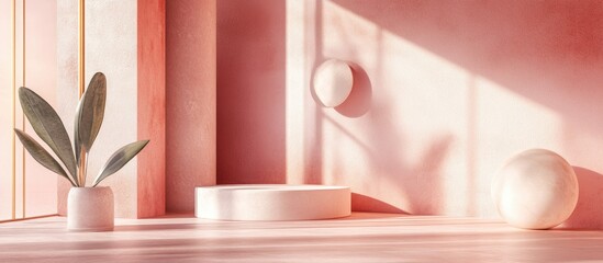 Poster - Product photography scene with a 3D rendered backdrop