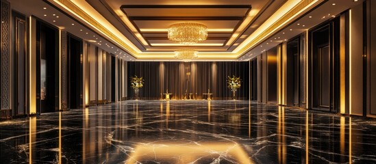Aufkleber - Luxury venue space with sophisticated background 3D rendering