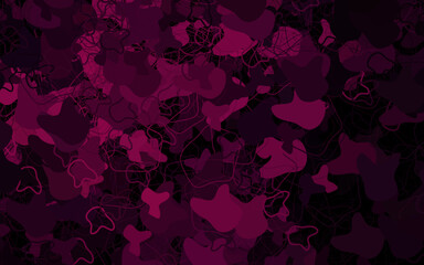 Sticker - Dark Purple vector template with chaotic shapes.