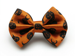 Halloween Hair Bow with Pumpkin Print
