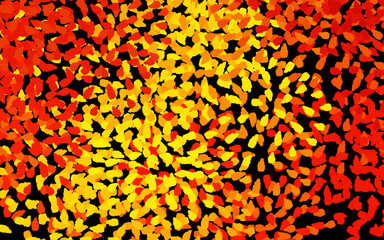 Poster - Dark Orange vector template with chaotic shapes.