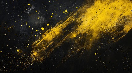 Yellow black background with stars