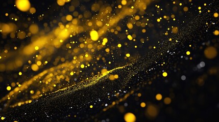Poster - Yellow black background with stars