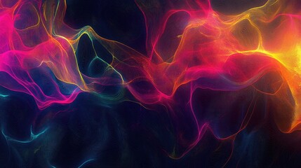 Poster - abstract background created using computer generated line art illustration