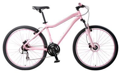 Wall Mural - PNG Pink mountain bike bicycle vehicle wheel.