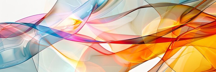 Poster - A colorful, abstract design with a blue, red, and yellow line. The design is very dynamic and has a lot of movement