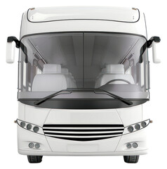 Canvas Print - PNG  White coach bus transportation automobile windshield.