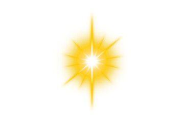 Gold sparks special light effect on transparent background. Glowing light PNG. sun burston. Starlight with sparkles. Ray. shining sun, bright flash overlay. Festive holiday decoration, Design elements