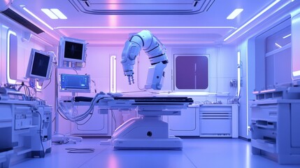 Futuristic Medical Operating Room with Advanced Technology