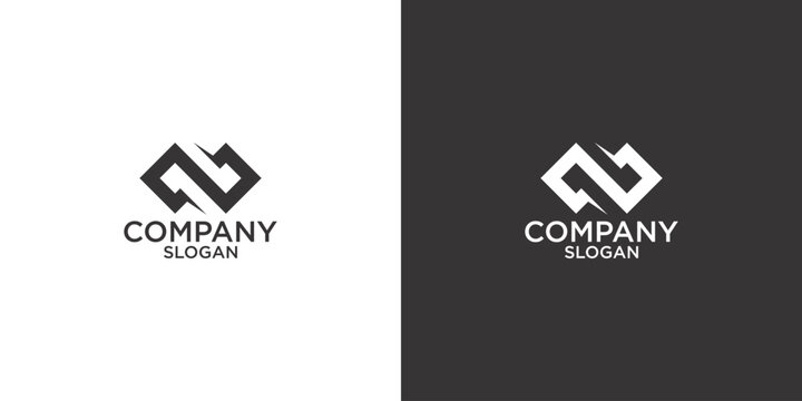 letter n abstract monogram logo vector design
