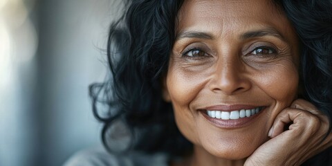 Sticker - Smiling Woman with Radiant Eyes