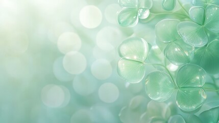 Wall Mural - a green leafy plant with a green background