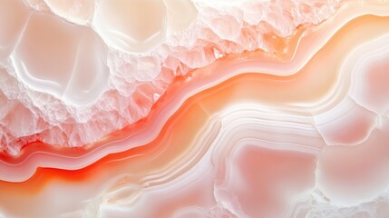 Wall Mural - a pink and white rock with a red line running through it