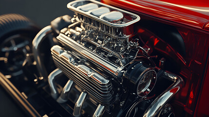 Canvas Print - car engine