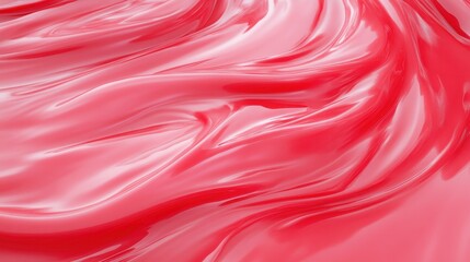 Canvas Print - a red fabric with a wave pattern