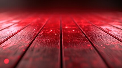 Wall Mural - a red wooden floor with a shiny, reflective surface