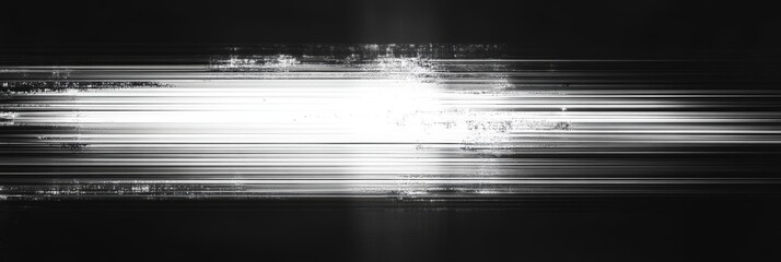 Wall Mural - Abstract black and white background with film noise effect and retro glitch texture