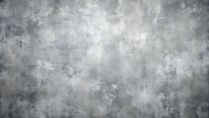 Poster - Textured Concrete Wall Background: A close-up view of a rough, textured concrete wall with a mottled, gray and white color scheme. Its uneven surface adds depth and dimension, creating a raw and indus