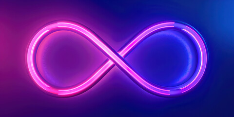 Wall Mural - Neon infinity sign