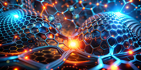 Poster - neural network abstract: a mesmerizing abstract rendering of a neural network, showcasing the interc