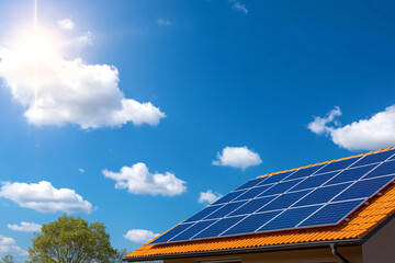 solar panels on a roof