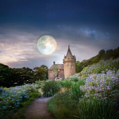 Canvas Print - castle in the night