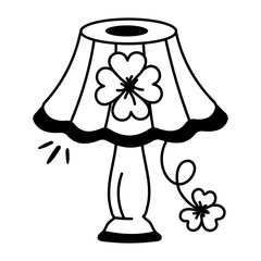 Poster - A hand drawn icon of lamp 