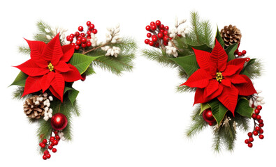 Wall Mural - png christmas corner arrangement christmas flower plant.