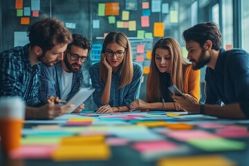 Teamwork enables a greater chance of winning. Cropped shot of a team of designers brainstorming together in an office, Generative AI