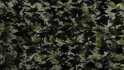 green camouflage military classic pattern, modern forest background