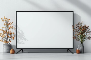 TV screen mockup on isolated background created with Generative AI