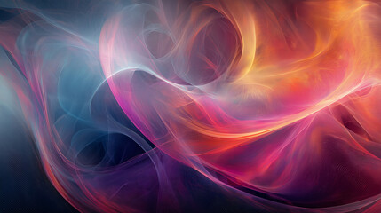 Poster - Abstract background forming colorful wavy shapes and curves