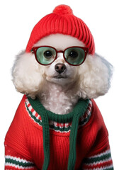 Poster - PNG Glasses portrait sweater mammal.